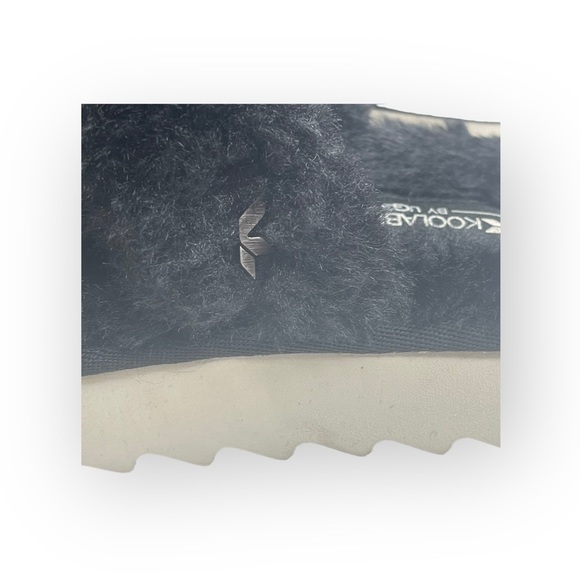 Koolaburra by UGG 𖦹 Comfy Vegan Faux Fuzzy Fur Slide Sandal 𖦹 Black White 𖦹 6 - Picture 9 of 16